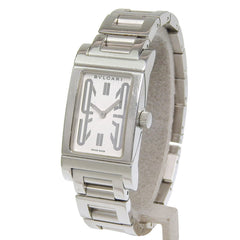 Bulgari BVLGARI Rettangolo RT39S Square White Dial Stainless Steel Quartz Battery Operated Women's Watch Approx. 38mm (height) x 21mm (width) — Good