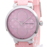 LOUIS VUITTON Tambour Steel Quartz Ladies Watch Q1G08 Polished — Very Good