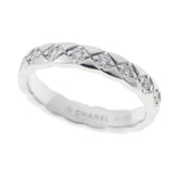 Chanel Coco Crush Collection Ring Mini Model Full Diamond J11871 750 18KWG #8 — Like New