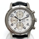 HERMES CP1.910 Clipper Chrono Automatic Chronograph Date Wristwatch Watch SS Men's Silver — Good