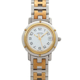 Hermes CL4 220 Women's Watch, Date Display, White Quartz Watch — Very Good