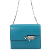 Hermes Chain Shoulder Bag Veroux Mini Blue Izmir Tadelakt C Stamp Handbag HERMES — Like New