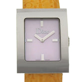 Christian Dior Maris Watch D78.109 Stainless Steel x Leather Quartz Analog Display Pink Shell Dial Women's — Good