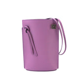 LOEWE Dice Pocket Shoulder Handbag, Leather, Purple, C630R12X01, Silver Hardware — Like New