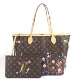 LOUIS VUITTON M13271 LV x TM Takashi Murakami Superflat Neverfull MM Bag Tote Shoulder Handbag with Pouch Monogram Canvas Men's Women's Brown — Like New