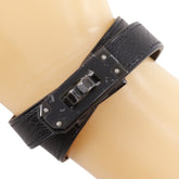 Hermes Kelly Bracelet Double Tour, Monochrome Chevre Leather, 2024 Model, Black, Approx. 18.2g, Women's — Like New