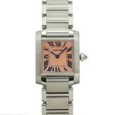 Cartier Tank Francaise SM W51028Q3 Women's Watch, Pink Shell, Quartz Watch — Like New