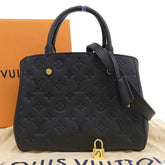 Like new Louis Vuitton Monogram Empreinte Montaigne BB M41053 Bag Noir — Like New