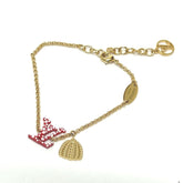 LOUIS VUITTON M0970A LV×YK Yayoi Kusama Collaboration Bracelet LV Iconic Infinity Dot Metal Women's Red — New - Store Return