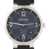 Louis Vuitton Tambour Slim Damier QA026 SS Quartz Watch — Good