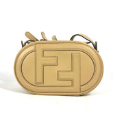 FENDI 8BS058 Pochette Camera Case Small Orlock MINI CAMERA CASE Bag Handbag Shoulder Leather Women's Beige — New - Store Return