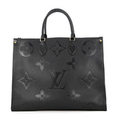 Louis Vuitton Monogram Empreinte OnTheGo GM Tote Bag M44925, Handbag, 2-way Shoulder Bag, Black, Monogram, LOUIS VUITTON — Like New
