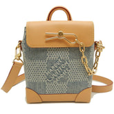 LOUIS VUITTON Damier Denim 3D Nano Steamer N40751 2024 Pre-Fall Shoulder Bag Blue Men's 253964 — Like New
