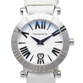 Tiffany & Co. Atlas Heart Watch Z1300.11.11A20A71A Quartz White Dial Stainless Steel Leather Strap Ladies' TIFFANY&Co — Good