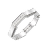 Gucci Link to Love Ring #13, 18K White Gold (750) — Like New