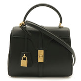 CELINE Small 16 Seize One-Handle Handbag Shoulder Bag Calfskin Black 188003 — New - Store Return