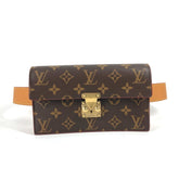LOUIS VUITTON M44667 Monogram S-Lock Belt Pouch PM, Bag, Shoulder Waist Canvas, Women's, Brown, Like New — Like New