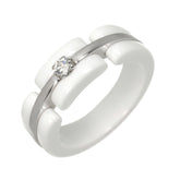 Chanel Ultra #53 Diamond Ring, 18K White Gold, Ceramic 750 — Like New