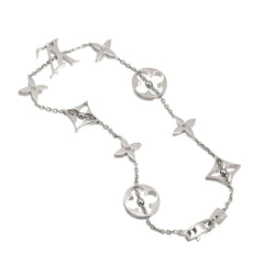 Louis Vuitton Monogram Bracelet, 19cm, 18K White Gold (750) — Like New
