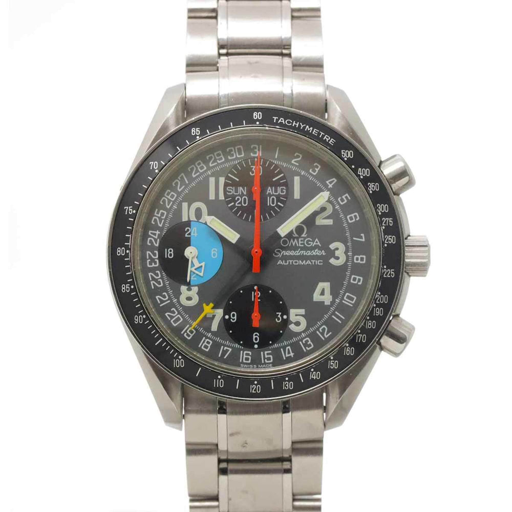 Omega Speedmaster Mark 40 AM PM Triple Calendar 3520 53 Men's Watch, Gray, Automatic Movement — Very Good