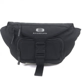 BALENCIAGA 792072 UNITY BELTPACK L Large Belt Pack Nylon Body Bag Black with Dust Made in Italy Men's — Like New