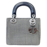 Christian Dior Lady Mini Houndstooth Shoulder Bag MA-0969 Gray Women's — Like New