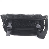 SAINT LAURENT 758258 Nylon Embroidered Body Bag, Black, with Dust Made in Italy, Men's — Like New