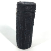 LOUIS VUITTON M77147 Monogram Mesh Pouch Only Cylinder Case Key Holder Bag Charm Cotton Polyester Women's Black — New - Store Return