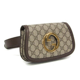 Gucci Blondie Belt Bag 703807 Women's GG Supreme,Leather Fanny Pack,Sling Bag Brown,Light Beige — Like New