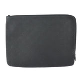 LOUIS VUITTON Etuit Voyage Second Bag M59479 Taurillon Leather Black Clutch Pouch Monogram L-shaped Zipper Vuitton — Like New