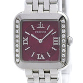 SEIKO Credor Signo Diamond Stainless Steel Quartz Ladies Watch GSTE873(1E70-0CR0) Polished — Very Good