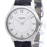 HERMES Slim D'Hermes Steel Quartz Ladies Watch CA2.110 Polished — Very Good