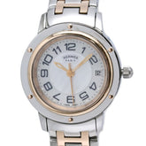 HERMES Clipper Classic Nacre CP1.221.212 4970 Women's Watch SSxPGP (Plated) 40520 — Good