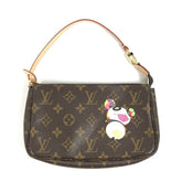 LOUIS VUITTON M51981 Monogram Panda Takashi Murakami Pochette Accessoires Bag Accessory Pouch Handbag Shoulder Canvas Women's Brown — Like New