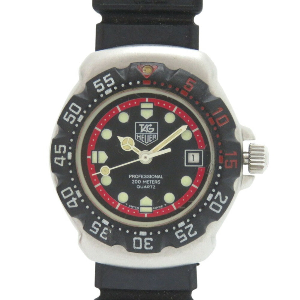 TAG Heuer Formula 1 374.508 Stainless Steel Rubber Black Dial Quartz Wristwatch 1910 — Good