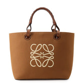 Loewe Anagram Small Jacquard Calf Leather Tote Bag A717S72X06 LOEWE 2-way Shoulder Handbag — Like New