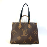 LOUIS VUITTON Monogram Giant On the Go MM 2-Way Shoulder Bag/Tote Bag (M45321) in Canvas, Brown, Like New — Like New