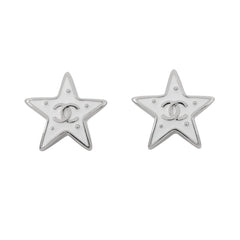 Chanel Cosmo Star Earrings Coco Mark L26 S ABH462 CHANEL Black Women's — Like New