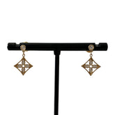 LOUIS VUITTON Louis Vuitton Monogram Idylle Blossom 750 Diamond Earrings Yellow Gold Women's — Like New
