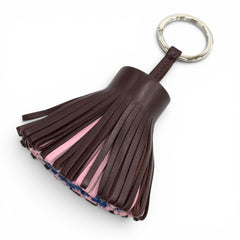 HERMES Carmen Blue France Rouge Sellier Mauve Sylvestre Agneau Milo Tricolor Bag Charm Z Stamp Made in Women's — Like New
