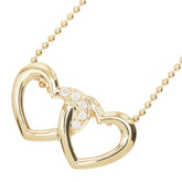 Christian Dior Dior 18K Yellow Gold Diamond 0.134ct Heart Motif Pendant Necklace for Women — Like New