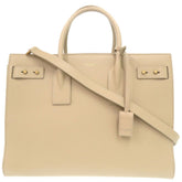 Yves Saint Laurent Saint Laurent Paris Sac de Jour Medium Leather Beige 2-Way Handbag Shoulder Bag Tote 0153 SAINT LAURENT PARIS — Like New