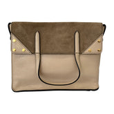 FENDI Flip Leather 3-Way Shoulder Bag 8DT302-A94WA199-0189 Greige Women's — Like New