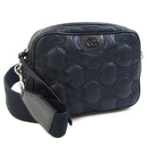 Gucci GG Matelassé Small Shoulder Bag, Black Nylon Leather Crossbody Bag — Like New