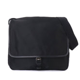 Prada PRADA Shoulder Handbag Nylon Saffiano Leather Nero Black V166 Messenger Bag — New - Store Return