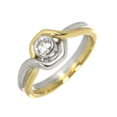 Christian Dior Diamond Ring, 0.17ct, Platinum, 18K Yellow Gold (750) — Like New