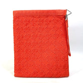 BOTTEGA VENETA 667060 Intrecciato Bag pouch with strap Clutch bag Orange — Like New