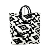 LOUIS VUITTON M45567 Tufted Monogram LVXUF Cabas Shoulder Bag Vertical Tote Coated Canvas Women's Black — Like New