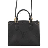 Louis Vuitton Monogram Empreinte OnTheGo PM Handbag M45653 Black 2-way LOUIS VUITTON — Like New