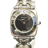 Gucci Horsebit watch, total weight 43.6g, stainless steel, quartz movement, black dial, 6400L — Good